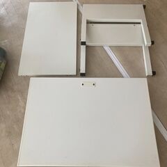 事務用平机　組立式ホワイトの画像