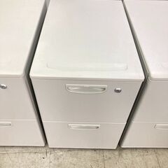 中古　美品　LION事務器　インサイドワゴン　サイドワゴン　サイドキャビネット　引き出し2段キャビネット　引き出し収納ワゴン　キャスター付　鍵付　ラッチ付　愛知県 一宮市 名古屋 稲沢 江南 岩倉 岐阜 羽島 各務ヶ原 三重 愛知 グッドプライス一宮の画像