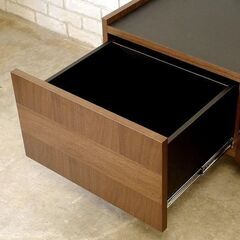 新品　日本製 木製テレビ台 ルト150ローボード シンプルモダン 幅150cm ウォールナット材使用 簡易組立品 KG-3の画像