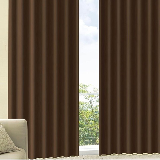 完全遮光ブラウンカーテン　丈230cm