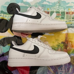 NIKE エアフォース1 Air Force ホワイト ブラックパンダ 23.0の画像