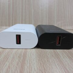 ( M-739 )モバイルバッテリー BUFFALO バッファロー 6700mAh ホワイト ブラック ２つまとめて PSE認証 USB Type-B 中古 動作確認済みの画像