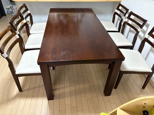 ダイニングテーブル　椅子6脚