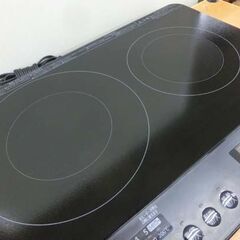 2口 IHクッキングヒーター 2022年製 1400W アイリスオーヤマ IHK-WKT23-B ブラック IHコンロ IHヒーター 電気コンロ 札幌 西野店の画像
