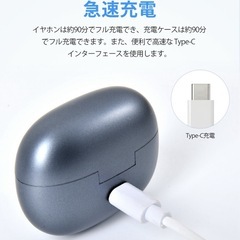 ワイヤレスイヤホン ブラック Bluetooth IPX5防水の画像