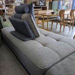 ジモティー見た！で5%OFF【ソファベッド】美品 NITORI ニトリ フリーリー アイランドソファ 背クッション セット ファブリック 布製 : グレー/ブルーの画像