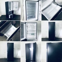 ID:rg220845 【自社配送エリア内限定】日立 HITACHI 冷蔵庫 ファミリー 中古 2019年製 3ドア 375L ブリリアントブラック ファン式 右開き R-V38KV(K)  【リユース品：状態B】【送料無料】【設置費用無料】の画像