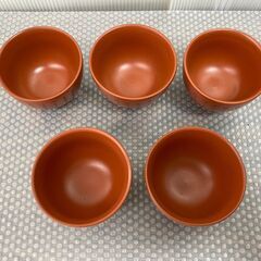 【お売りします】 常滑焼？　朱泥？　陶器製　湯呑　茶器　煎茶碗　茶道具　和食器　5客おまとめの画像