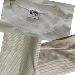 スーパースター メッシュのTシャツ 赤いマークにオレンジの文字の画像