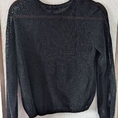 ユニクロ　メッシュセーター　黒の画像