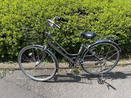 美品!! 自転車 No.255 シティサイクル ブリヂストン シルバー 27インチ