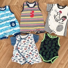 ベビー服70サイズ20点　肌着・ロンパースの画像