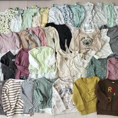 キッズ服 90サイズ〜95サイズ 68点セット 女の子 ボアフリース サロペット ポンチョ パジャマ スリーパー ダウン サンタクロース レッグウォーマー パーカー ロンパース ロンT スウェット ニット デニム ヒッコリー サルエルパンツ スキニー ミッフィー ミニー ディズニー100 フルーツオブザルーム EASTBOY SLAPSLAP    の画像