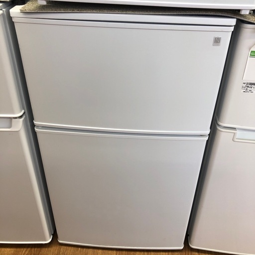 ホワイト 2ドア冷蔵庫 美品 引き取り可 SAMKYO 冷蔵庫 95L 小型 2ドア 耐熱天板 コンパクト 左右開き