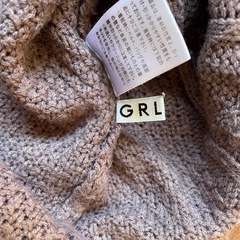 GRL ブラウン ケーブル編み タートルネック ニット Fサイズの画像