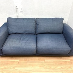 大22 【無印良品】 ソファ 2.5人掛け デニム調 幅190cmの画像