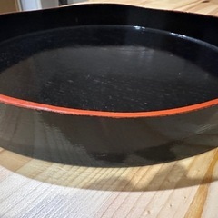 天然木塗り盆2種の画像