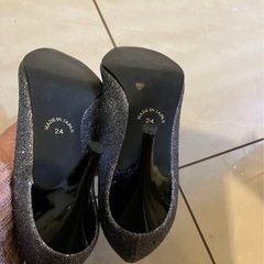 REZOY、ハイヒール、グリッターシルバー23.5の画像