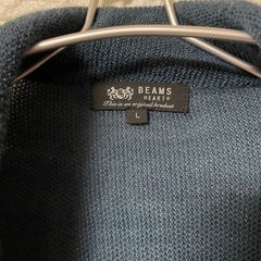 BEAMS HEART ダークブルー カーディガン Lサイズの画像