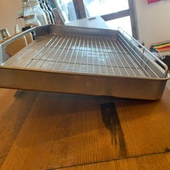 業務用ステンレスバット&網セット（縦32×横52cm）の画像