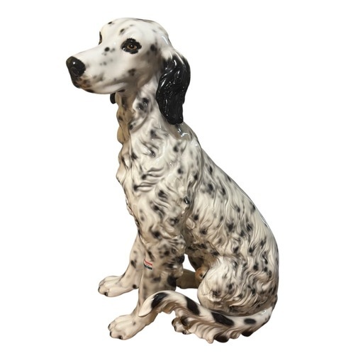 【イタリア製】DeMain（ドマン）大型 犬 置物 セラミック インテリアオブジェ 防犯 玄関　