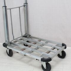 折り畳みアルミ台車　幅40 奥行62 高さ97㎝位 積載重量100㌔の画像