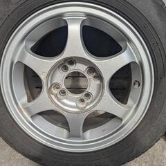 タイヤ付きアルミホイール4本の画像
