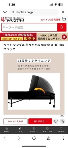可動式折りたたみベッド
