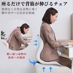 姿勢矯正 椅子 整体師 理学療法士推薦 バランスチェア 腰痛 骨盤サポートチェアの画像