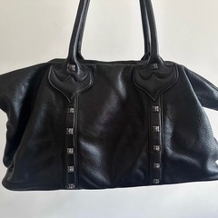CHROME HEARTS クロムハーツ LARGE MONICA BAG ラージ モニカ ピラミッドスタッズ ラージ CHクロス レザーハンドバッグの画像