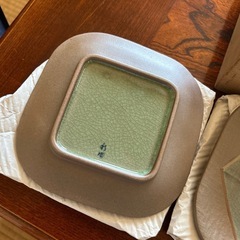 有田焼　銘々皿　角文散らし　５枚　未使用　木箱入りの画像