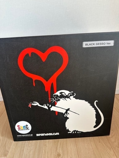 バンクシー フィギュア BANKSY LOVE RAT RED Ver. バンクシー ラブラット オブジェ フィギュア 