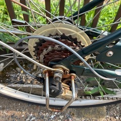 【整備済】6段ギア27インチ自転車 新品タイヤ オートライトの画像