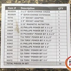 【引き取り限定】【中古品】MAC TOOLS マックツール QCAS16 クイックチェンジ ビットセット 16Pc ケース入の画像