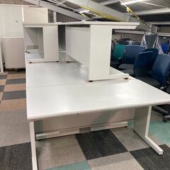中古　美品　LION事務機　平机　平デスク　OAデスク　作業台　作業デスク　 ワークデスク　オフィスデスク　パソコンデスク　事務机　W1400×D700×H700　愛知県 一宮市 名古屋 稲沢 江南 岩倉 岐阜 羽島 各務ヶ原 三重 愛知 グッドプライス一宮の画像