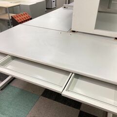 中古　美品　LION事務機　平机　平デスク　OAデスク　作業台　作業デスク　 ワークデスク　オフィスデスク　パソコンデスク　事務机　W1400×D700×H700　愛知県 一宮市 名古屋 稲沢 江南 岩倉 岐阜 羽島 各務ヶ原 三重 愛知 グッドプライス一宮の画像