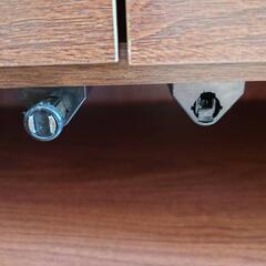 キャビネット　ダークブラウン　2階から下ろしてくださる方の画像