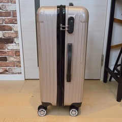 キャリーケース スーツケース 68L Mサイズ 24インチ シャンパンゴールド ピンク系　の画像
