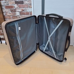 キャリーケース スーツケース 68L Mサイズ 24インチ シャンパンゴールド ピンク系　の画像
