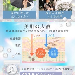 【新品･2袋】ピュアビタ ホワイト 飲む 太陽 インナーケアの画像