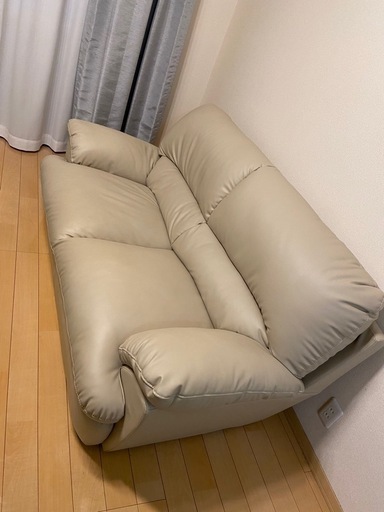 ピーナッツバター　引き取り専用　ニトリ　3人用ソファ　CA10 ベージュ 3人用布張りソファ(CA10 DR-BE) 【配送員設置】 【5年保証