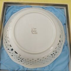 未使用 Keito サラダボウル 直径22.5㎝ 花柄 レース皿 食器 西岡店の画像