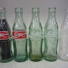 Coca-Cola 190ml 空き瓶 3種類×5本セット 高さ19.7cm コカ・コーラ 小瓶 インテリア オブジェ 空瓶 札幌市東区 新道東店の画像