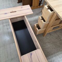 J8557 【リユースのサカイ柏店】 IKEA イケア ダイニングテーブルセット 椅子2脚ベンチ付 ゲートレッグテーブル クリーニング済み 参考価格テーブル39,990円の画像