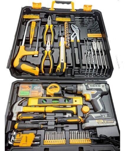 再2工具セット ドリルドライバー 【186本組】 電動ドライバ