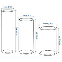 IKEA イケア CYLINDER シリンデル 花瓶 3点セット の画像