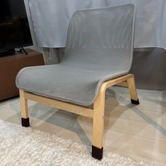 IKEA(イケア) NOLMYRA イージーチェア バーチ材突き板 グレーの画像