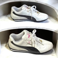 PUMA 24.5 ローカットスニーカー　ホワイトの画像