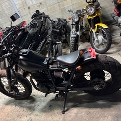【YAMAHA TW225 】　大人カスタム DG09J ブラック　セル付き好調の画像