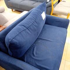 リユースのサカイ太田店★ジモティ割あり★  ソファ ブルー H78×D75×W129 クリーニング済み OJ10410の画像